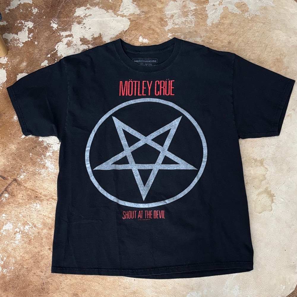 Motley Crew  Black Cotton T-Shirt